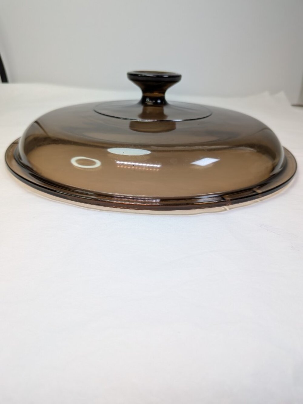 VTG 80s Pyrex Visions Corning Amber Glass Lid V-12-C 9" Inner Flange Replacement